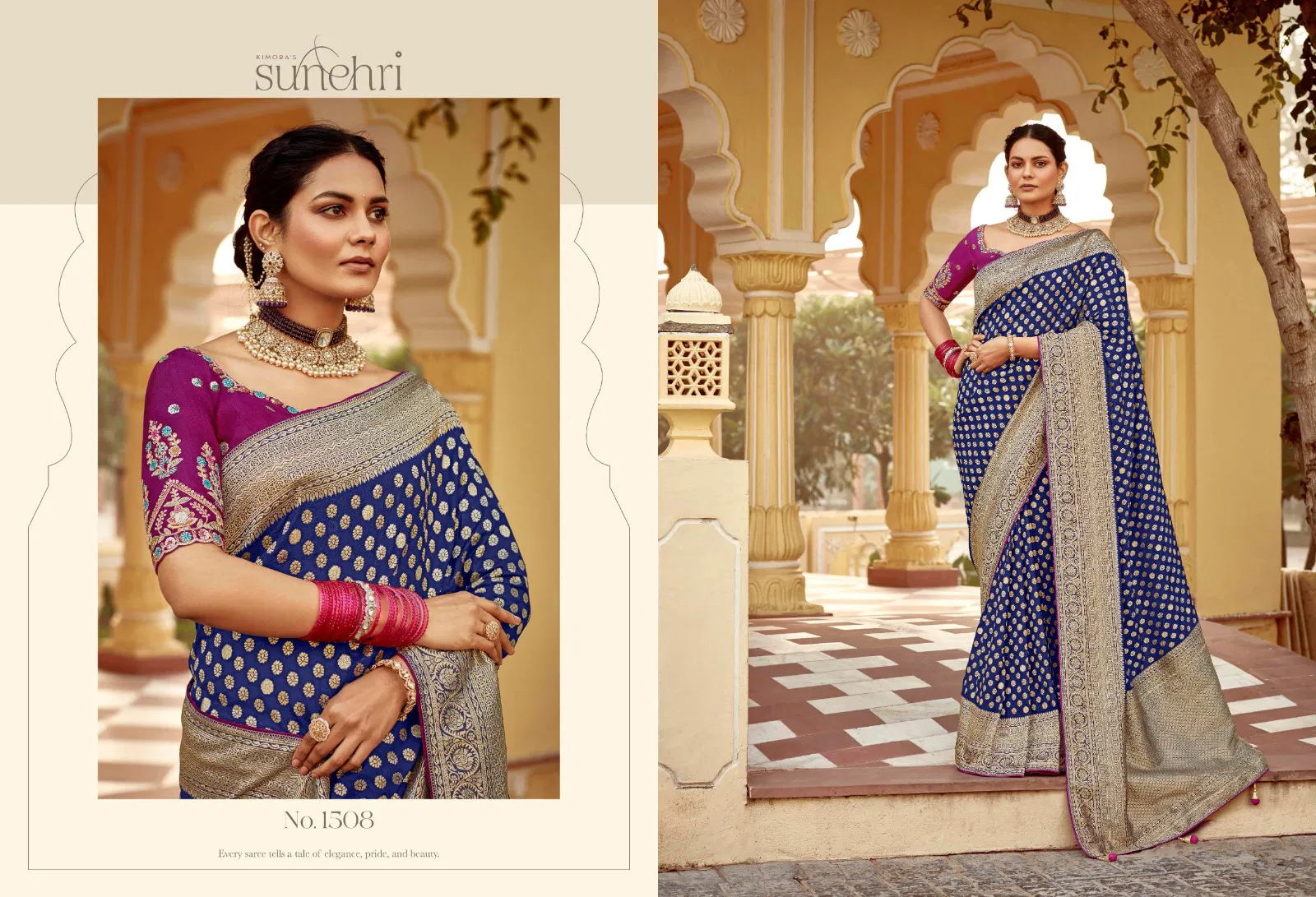 Rang Mahal By Kimora Dola Silk Wedding Wear Saree Wholesale Market In Surat